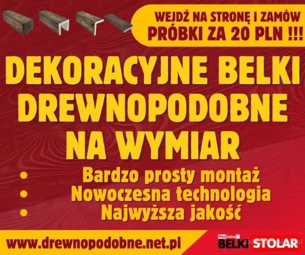 Drewnopodobne belki - Zamów PRÓBKI NASZYCH IMITACJI DREWNA