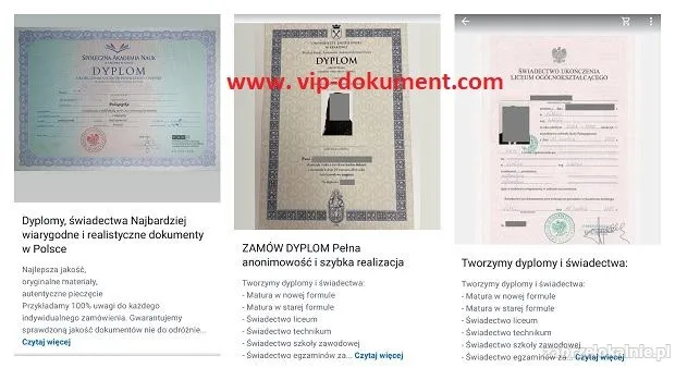 Jak kupić świadectwo średnie maturę magistra