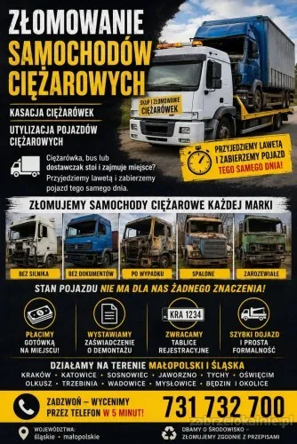Złomowanie samochodów ciężarowych | Kasacja ciężarówek